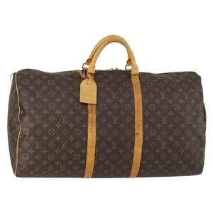 LOUIS VUITTON Monogram Keepall 60 Boston Bag M41422 LV Auth ar13883